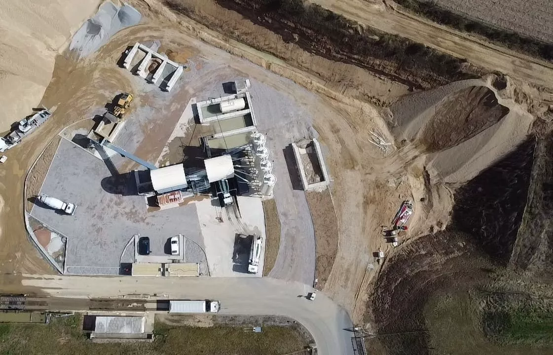 Vue aérienne du site de Saint-Loup